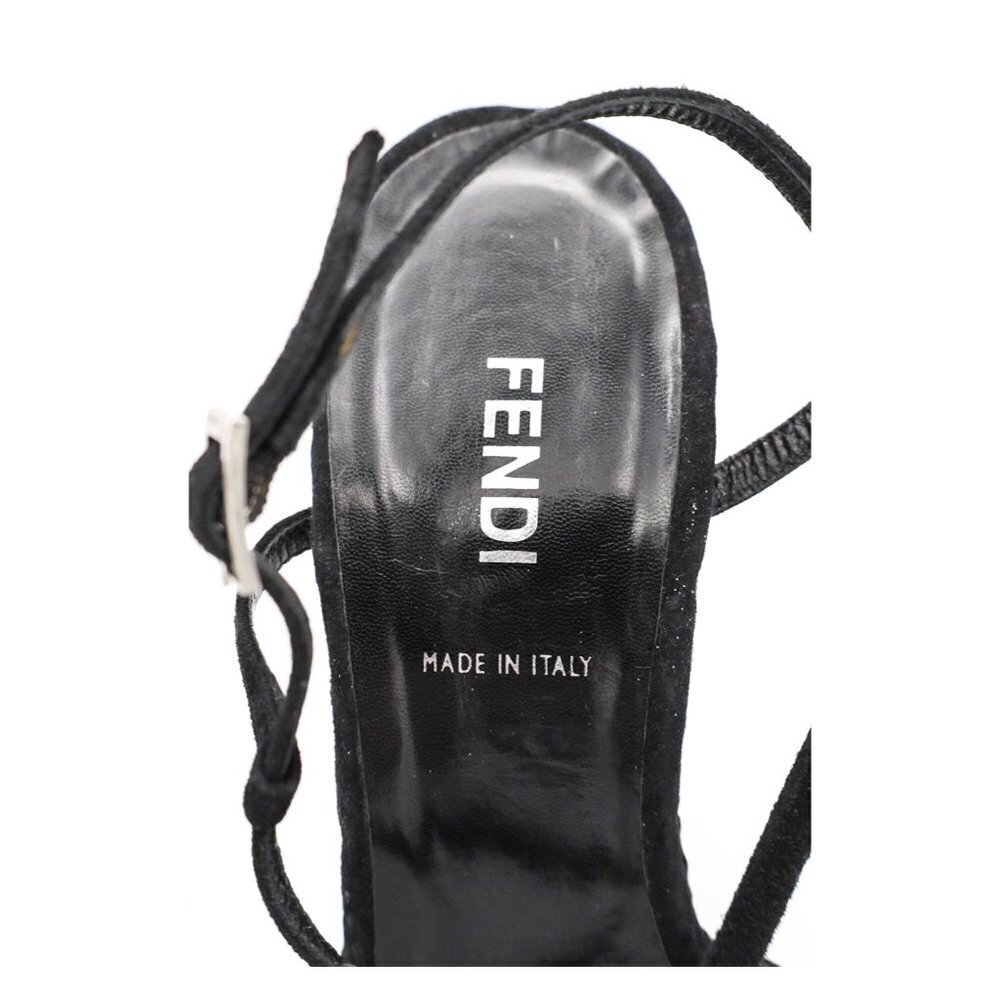 FENDI Chain Detail Suede Sandals - Picture 11 of 13